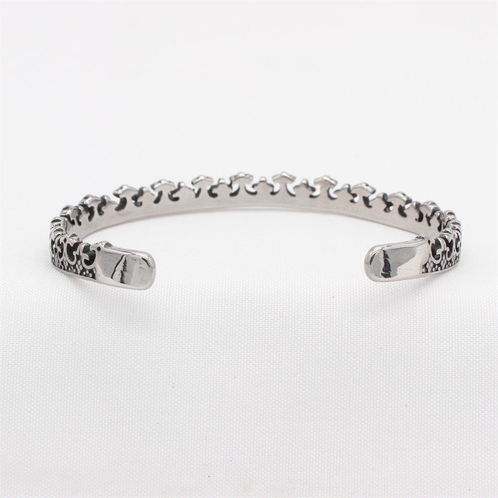 Planderful Everyday Genie – European and American Retro Crown Titanium Steel Bracelets