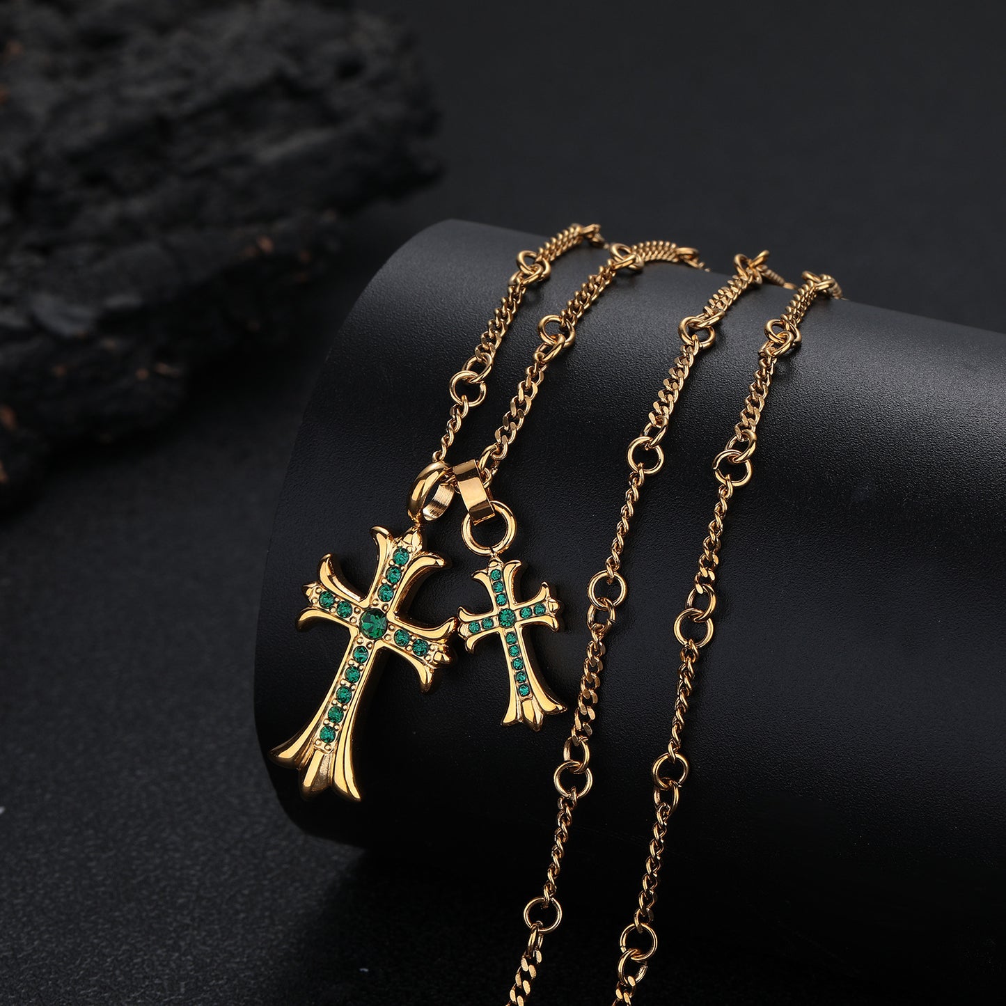 Planderful Jewelry Titanium Steel Necklace With Zircon