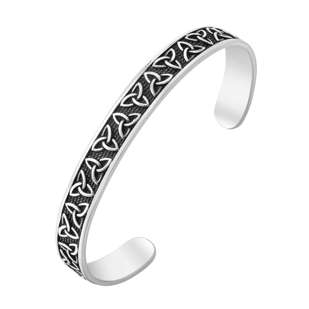 Planderful Everyday Genie – European and American Retro Viking Celtic Men's Titanium Steel Bracelet