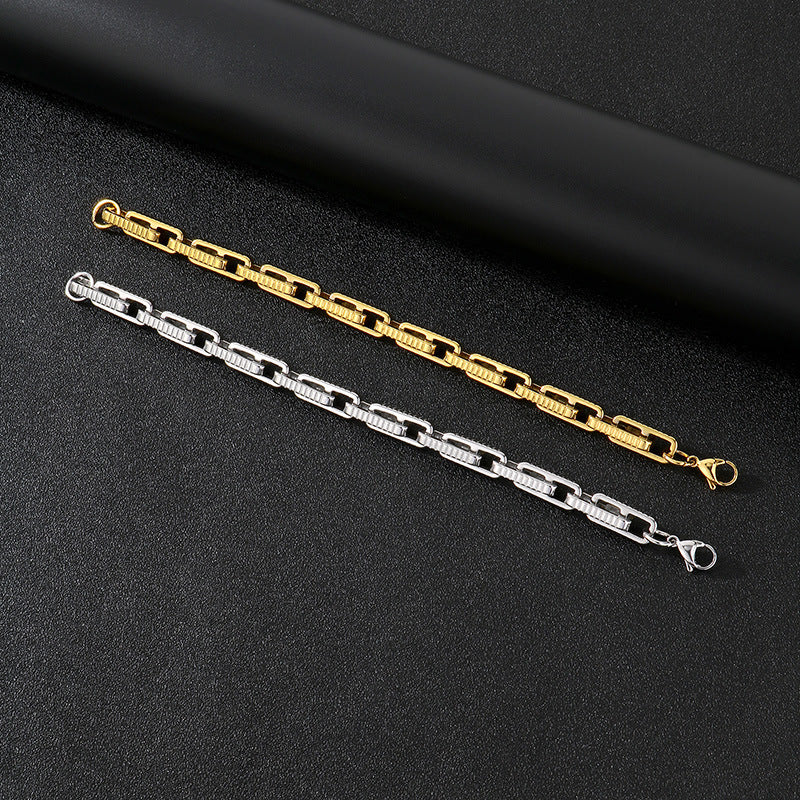 Planderful Collection Locomotive Steel Bracelet Premium Men