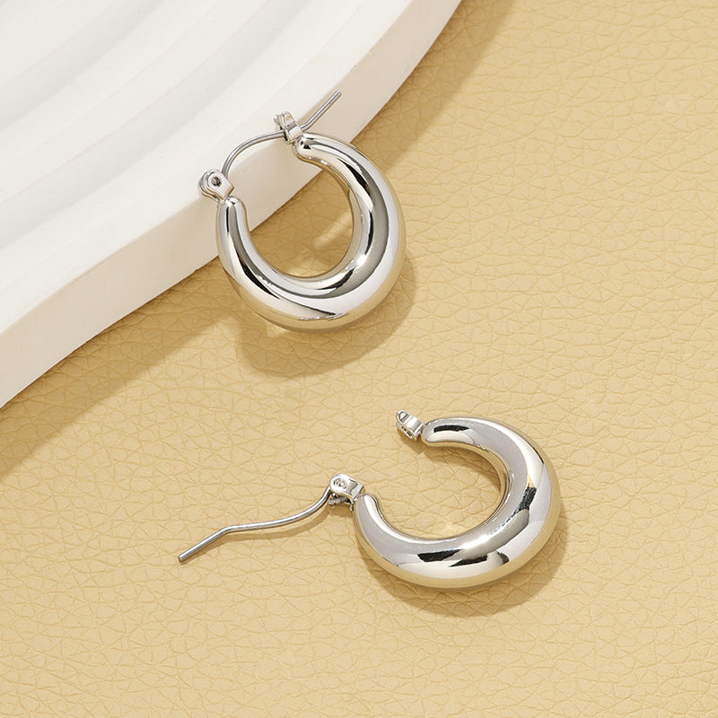 European-Inspired Vienna Verve Metal Earrings - High-Quality Wholesale Accessory