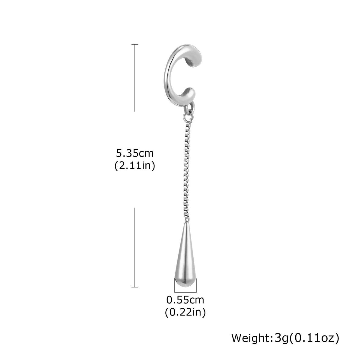 Stainless Steel Single Earring