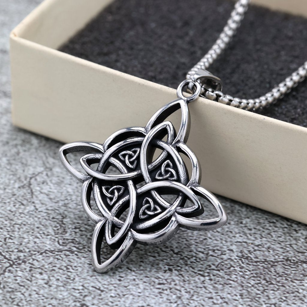 Vintage Stainless Steel Men's Pendant Necklace