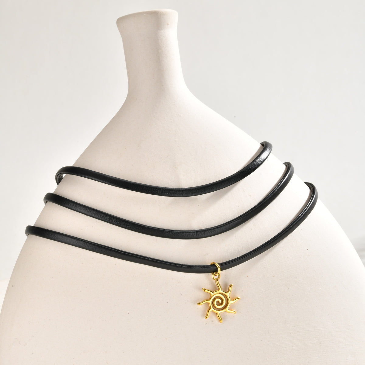 Stainless Steel Leather Necklace Collar – Gothic