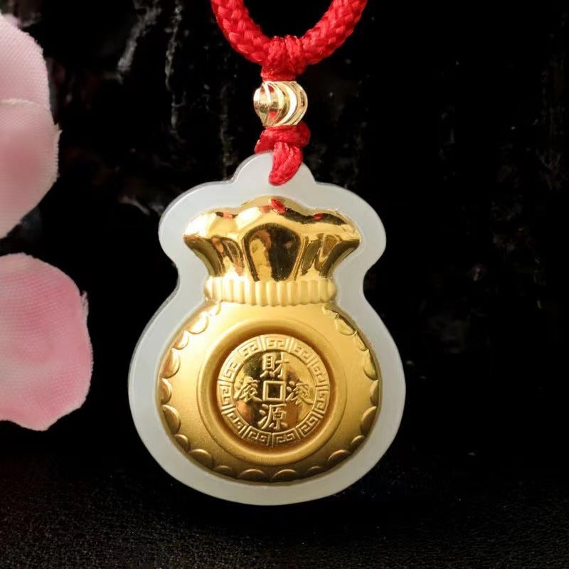 Hetian Jade Wealth Bag Pendant