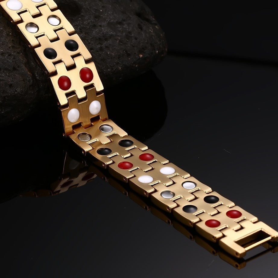 Stainless Steel Bracelet Men's Magnet