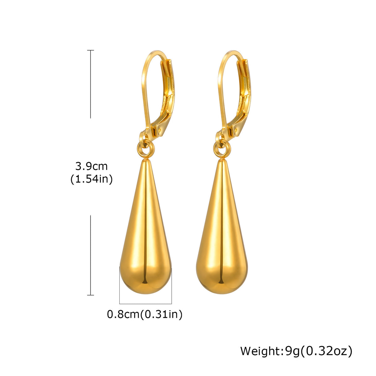 Polished Gold-Tone Statement Earrings