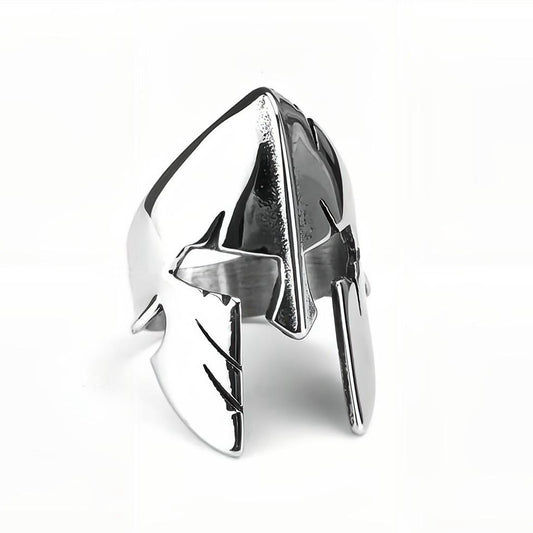 European And American Jewelry Men's Stainless Steel Ring Sparta Mask Retro Design