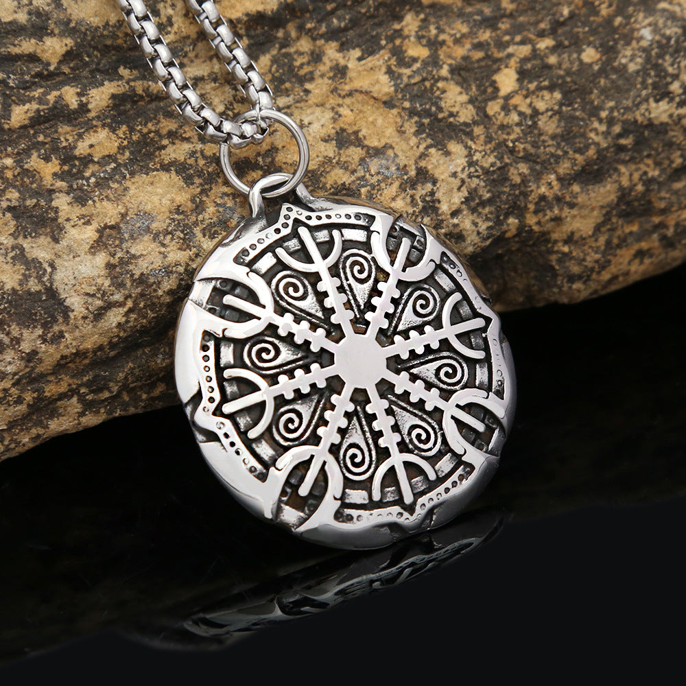 Retro Helios Titanium Steel Necklace for Men Stylish Hip Hop