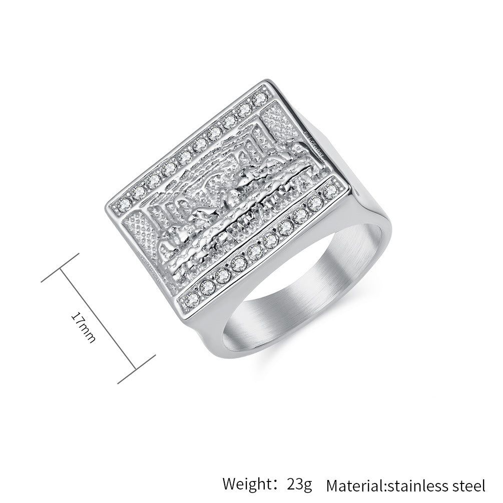 Steel Ring – Statement The Last Supper Inspired Ring