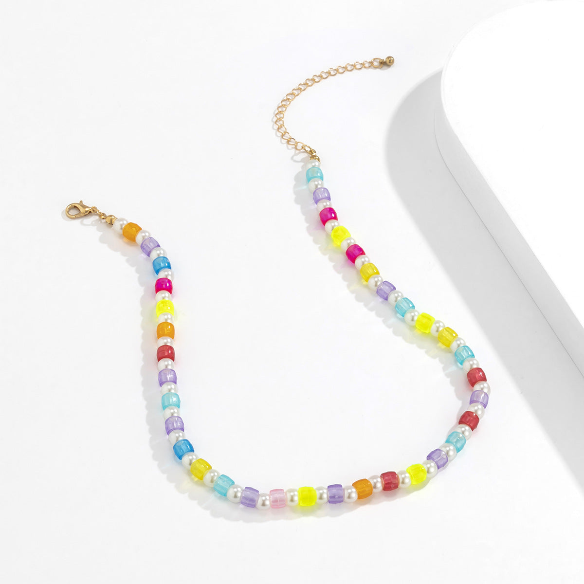 Planderful Vienna Verve Geometric Bead Necklace Retro Versatile Round Bead Statement For Fashion Lovers