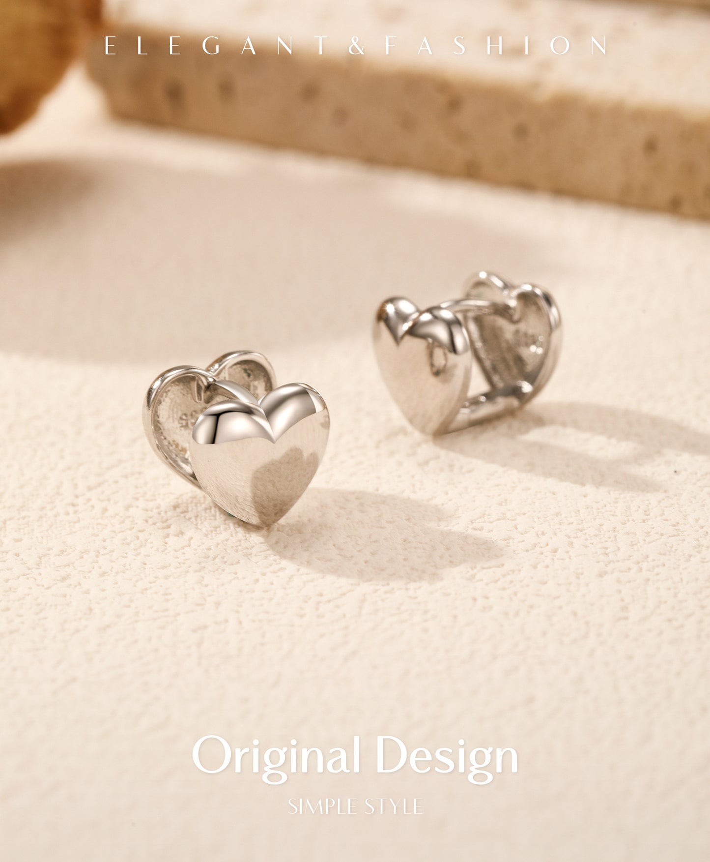 Planderful Everyday Genie Love Stud Earrings – Versatile Premium Mirror Design