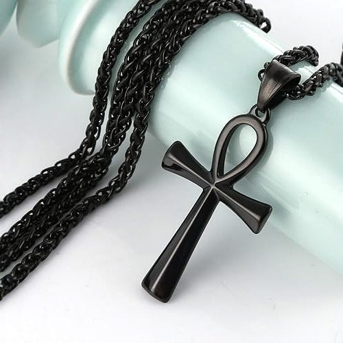 Planderful Cross Necklace Unisex Stainless Steel Anka Pendant For Him And Her Durable Everyday Elegance Gift