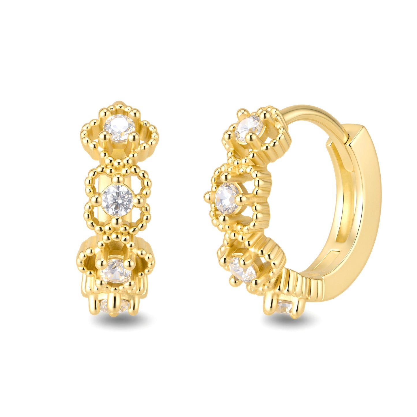 S925 Sterling Silver Zircon Earrings Ear Buckles Niche Exquisite Earrings