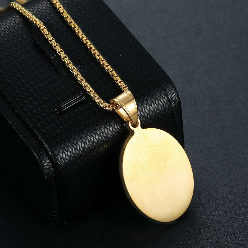 Zircon Necklace – Statement Hip Hop Jewelry Gold Plated Steel Pendant With Modern Edge