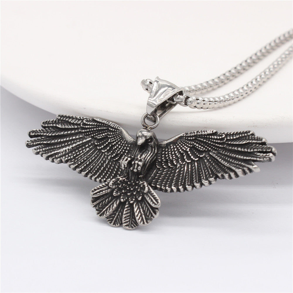 Planderful Eagle Pendant Titanium Steel Unisex Statement