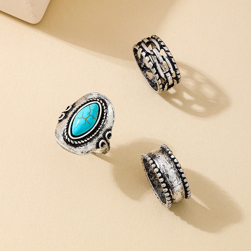 Retro Turquoise Western Cowboy Hat Women's Ring by Planderful