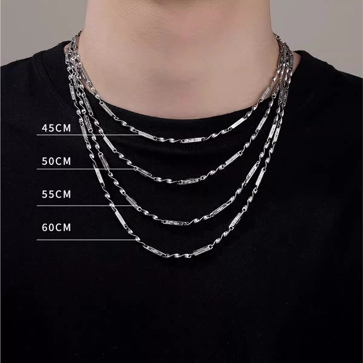 Planderful Jewelry Stainless Steel Mens Necklace Mobius Band Design That Resists Fading For Everyday Wear