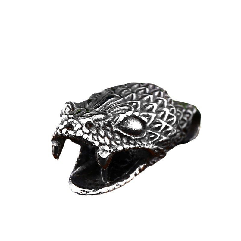 Customizable Titanium Steel Cobra Pendant for Men's Punk Style Jewelry
