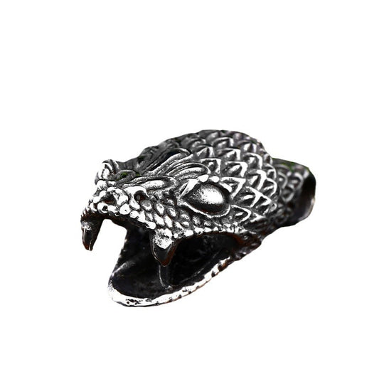 Customizable Titanium Steel Cobra Pendant for Men's Punk Style Jewelry
