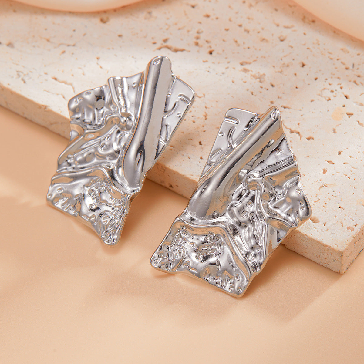 Planderful Vienna Verve Earrings – Elegant Irregular Geometric Design