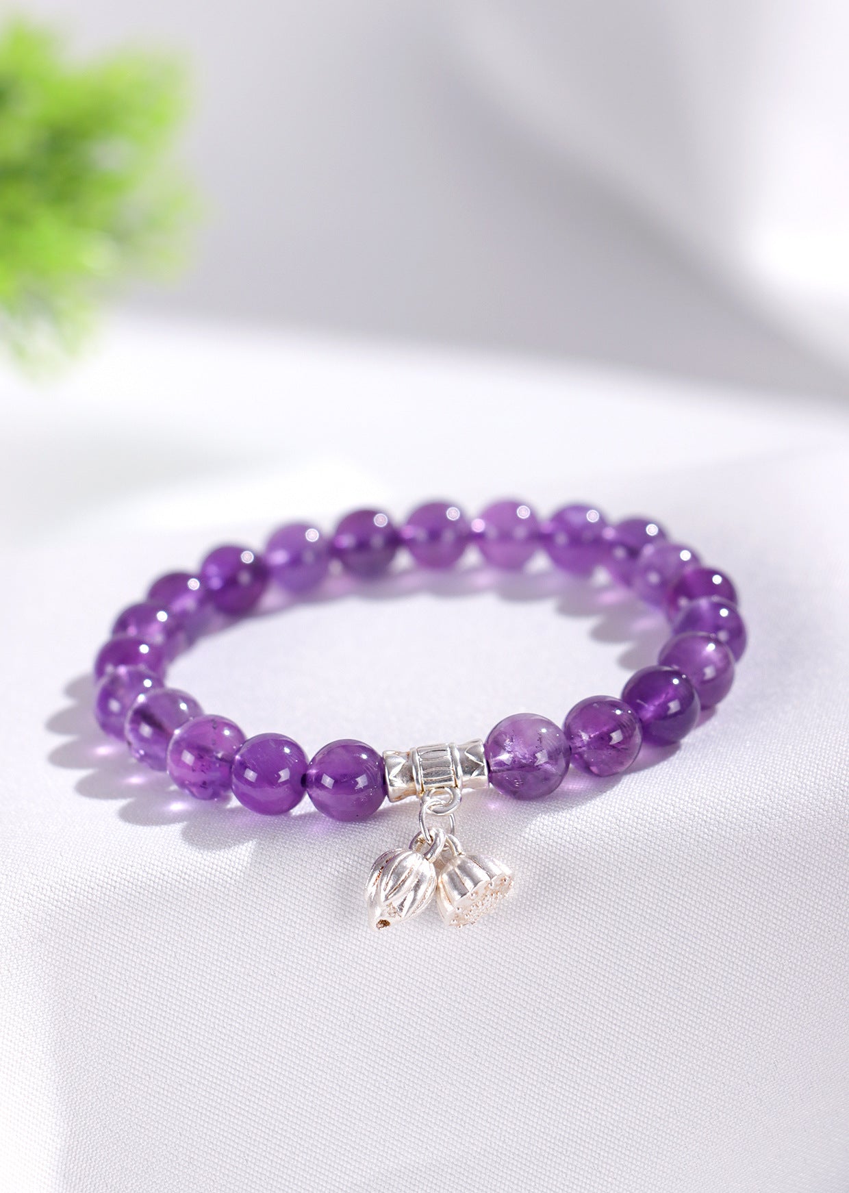 Planderful Fortune's Favor Bracelet – Premium Amethyst Beaded Design