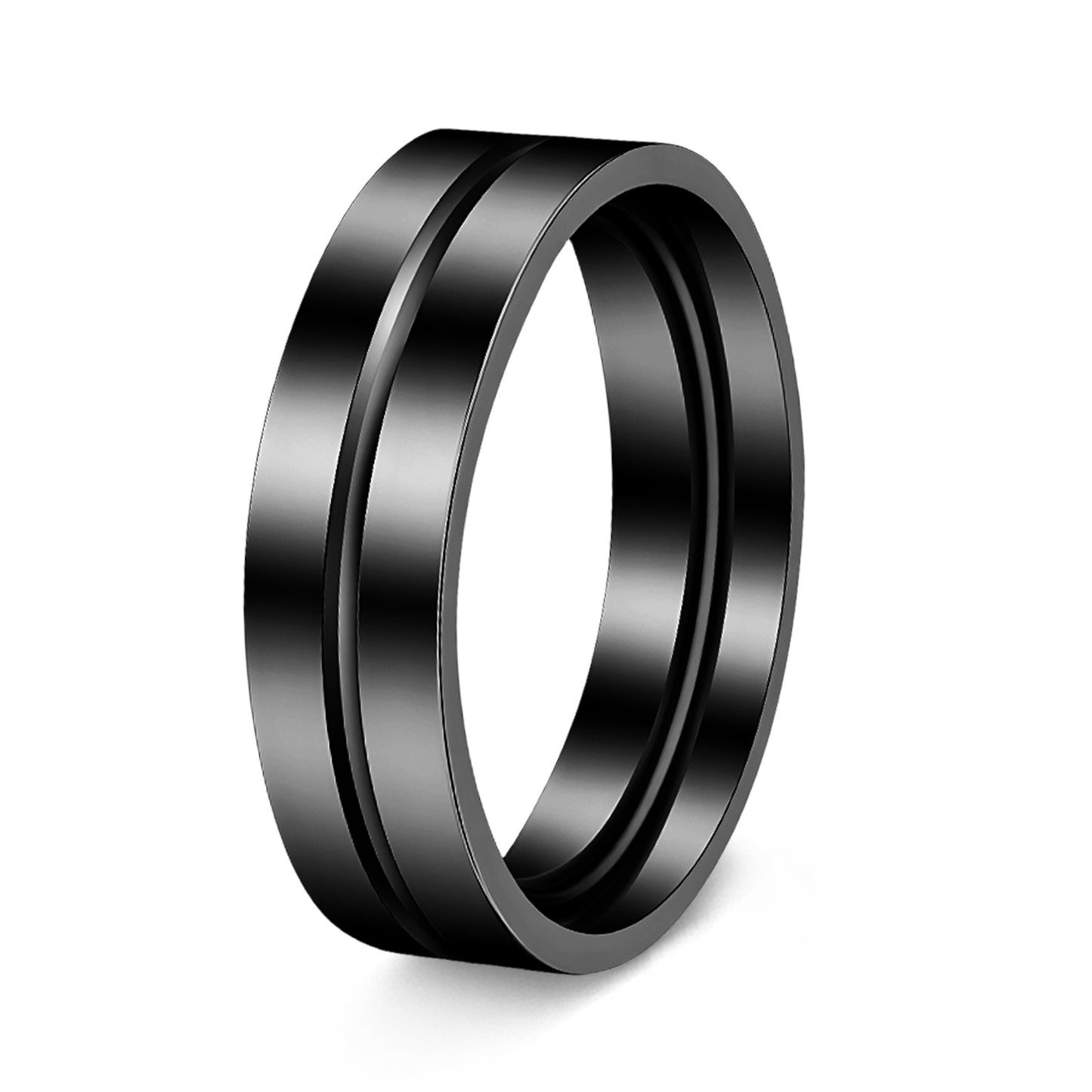 Planderful Everyday Genie Zircon Ring for Couples Unisex Durable Stainless Steel Jewelry with Inlaid Zircon