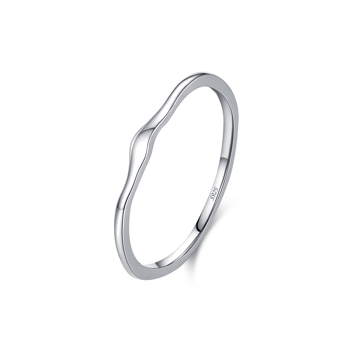 925 Sterling Silver Irregular Wave Ring