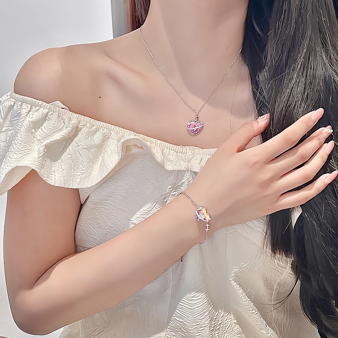 S925 Sterling Silver Heart Necklace