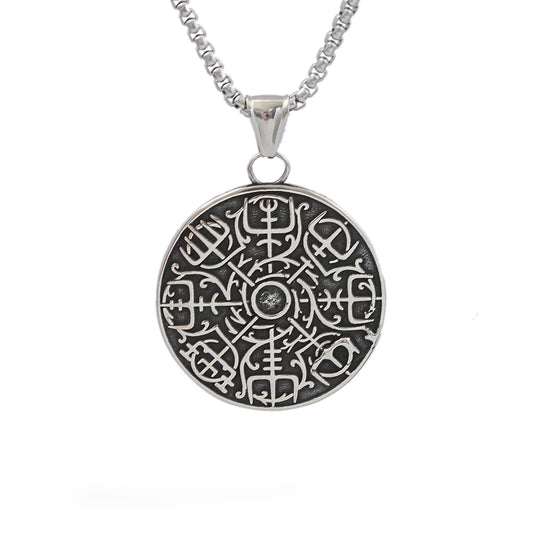 Viking Compass Stainless Steel Necklace for Men Wholesale