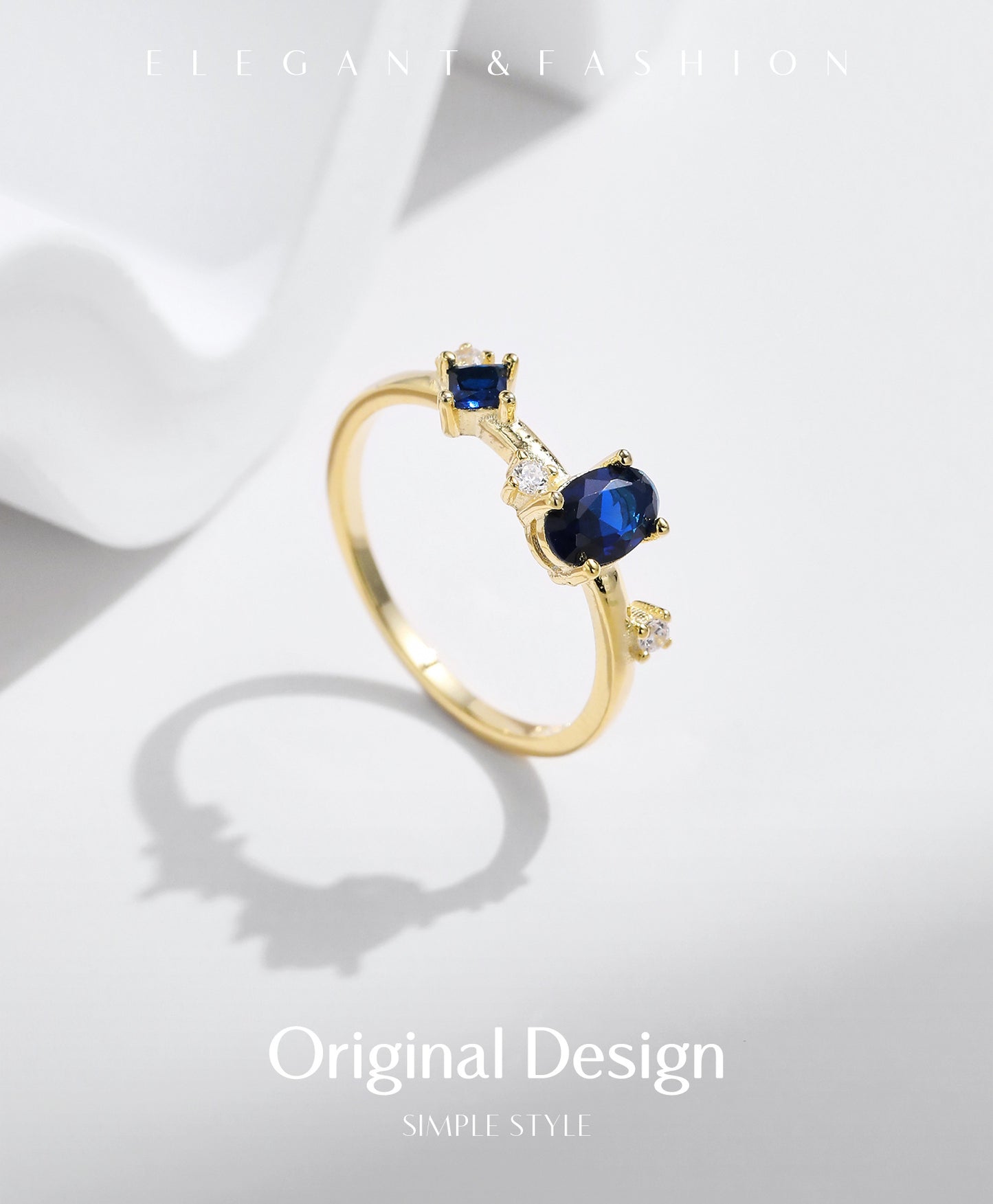 Planderful Gala Fireworks Ring – Asymmetric Egg-Shaped Design in Sterling Silver