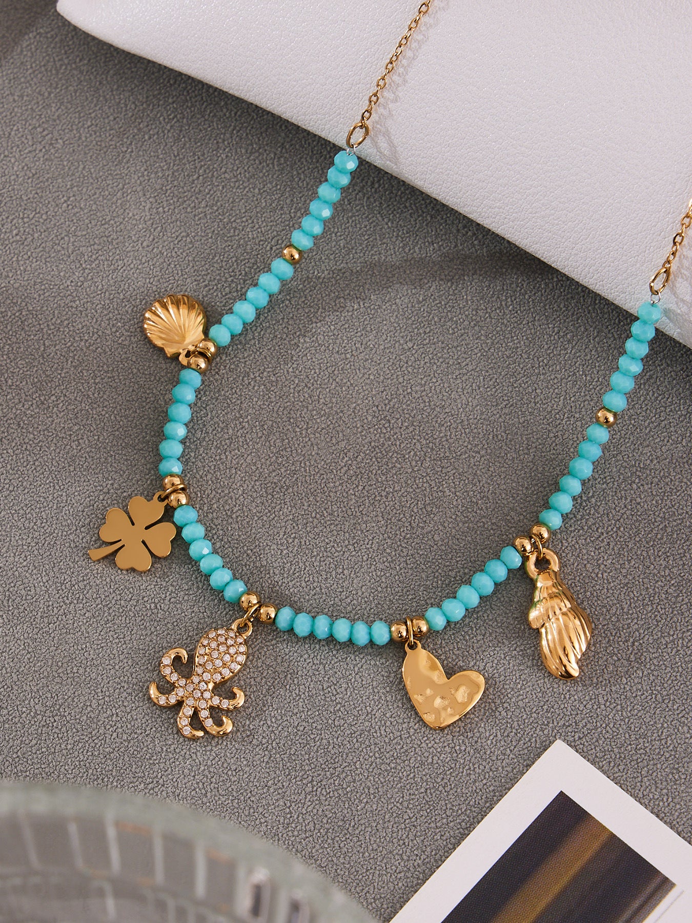 Planderful Ocean Octopus Pendant Necklace Zirconium Women