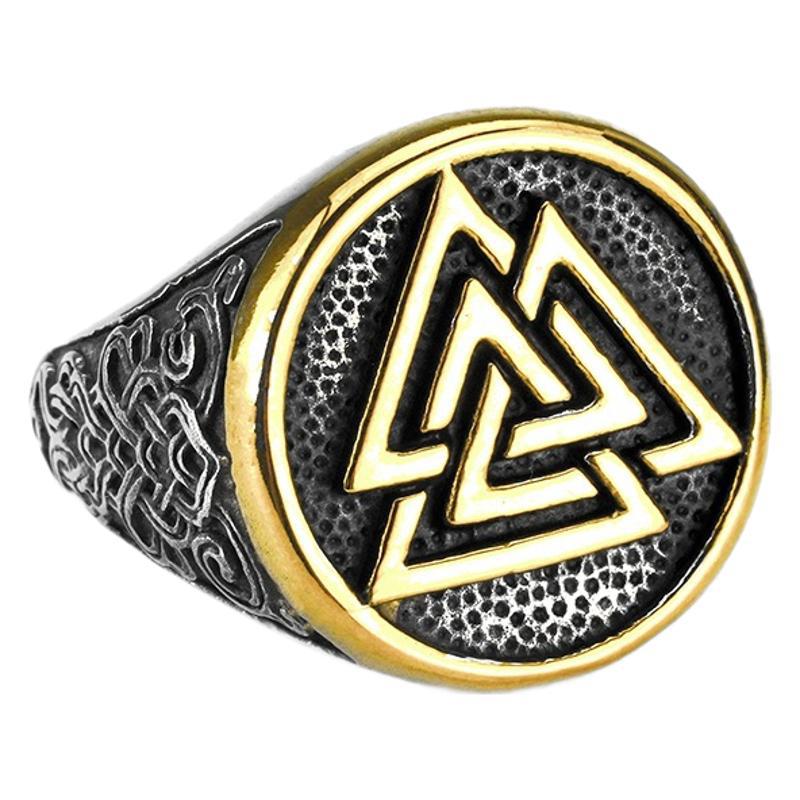 Cross-Border E-Commerce Viking Triangle Men's Rings Wholesale