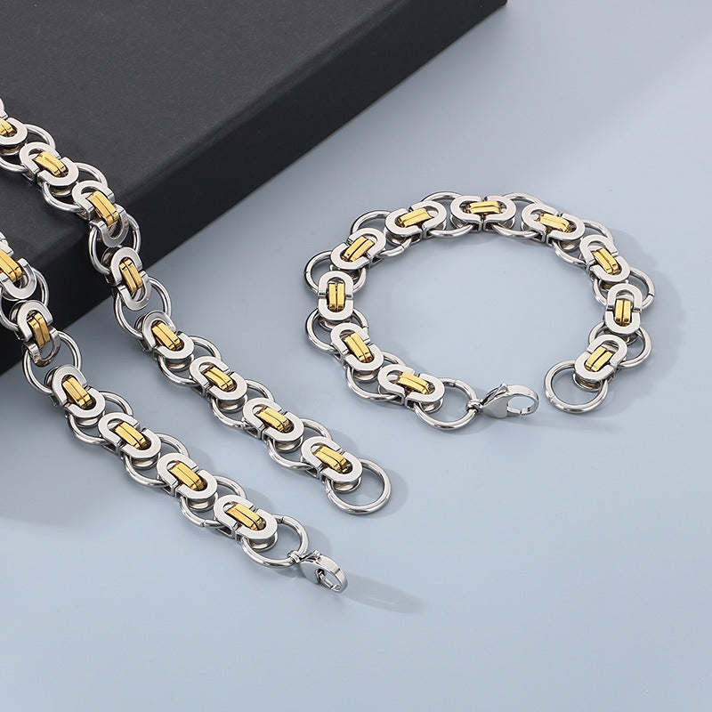 Personalized Hip Hop Emperor Chain Circle Bracelet For Men