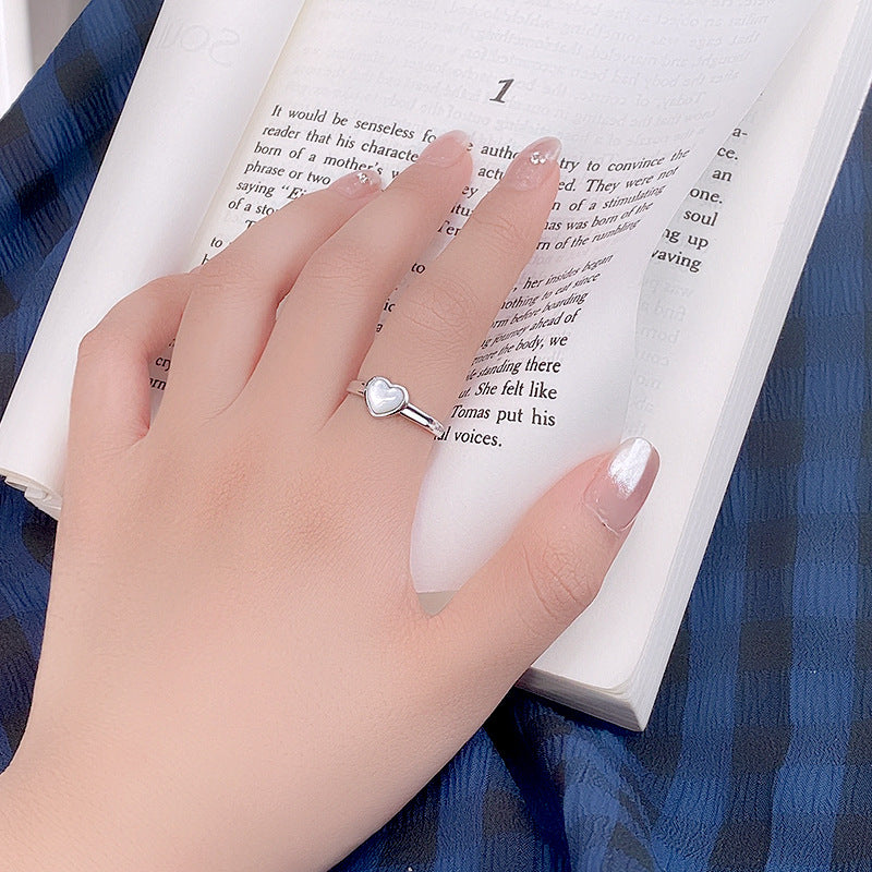 Planderful Everyday Genie – 925 Sterling Silver Shell Love Ring for Women