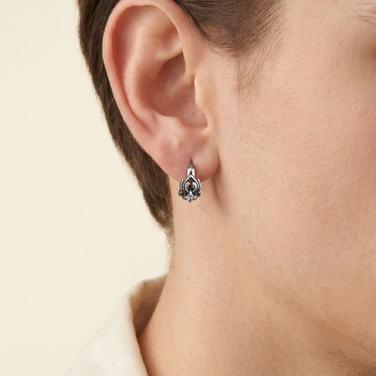 Stainless Steel Zircon Vintage Earrings