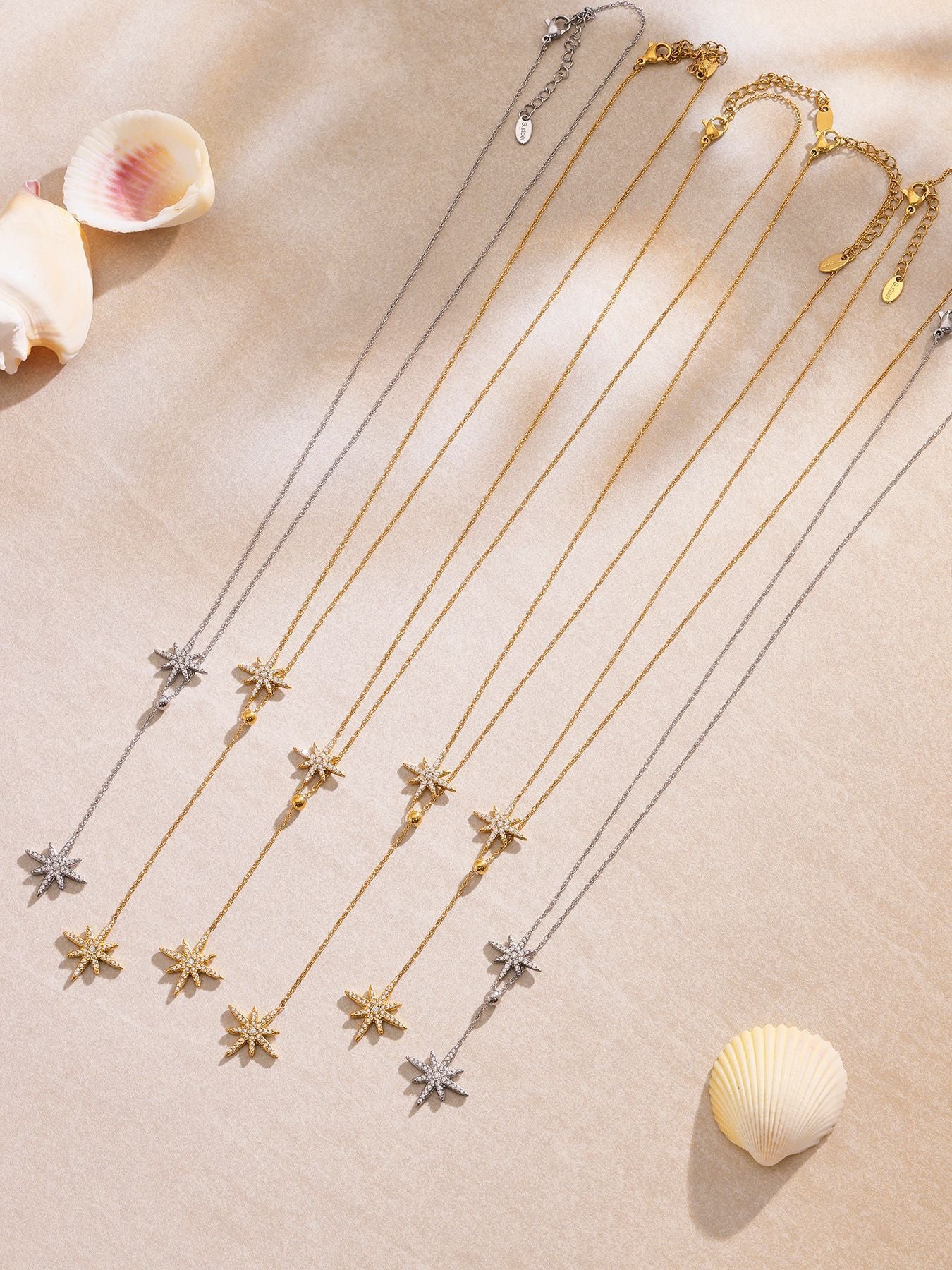 Planderful Zircon Fringe Necklace Stainless Steel For Girls