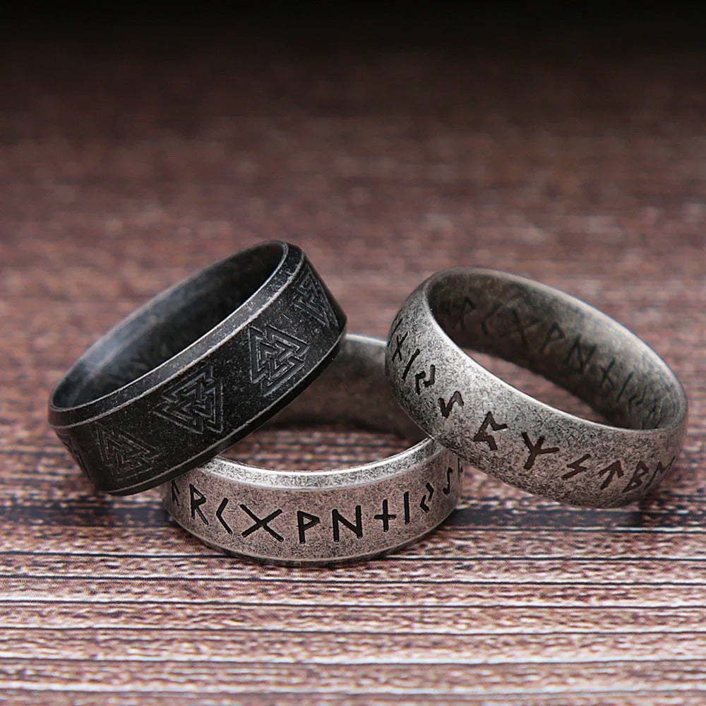 Vintage Viking Stainless Steel Men's Ring