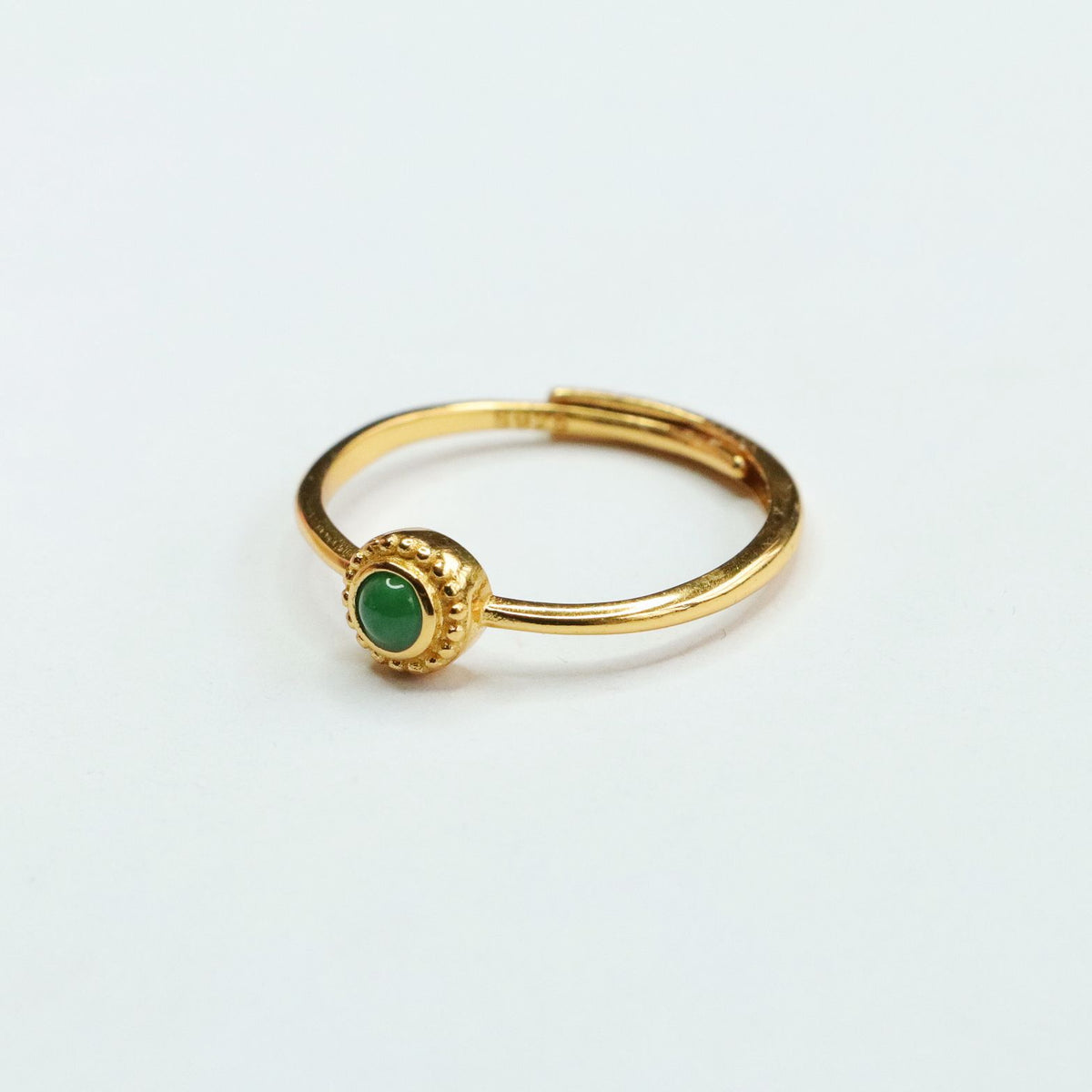 Icy Green Jadeite 925 Silver Ring