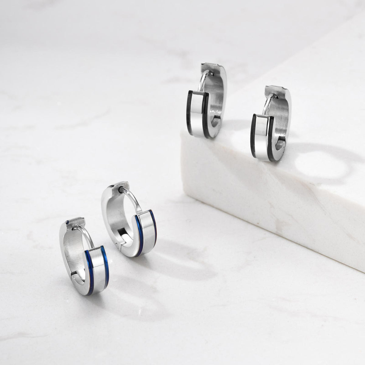 Stainless Steel Single Earrings — Three Colors