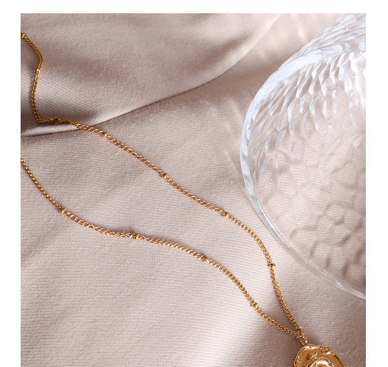 Chic Titanium Steel Necklace with Cold Wind Design