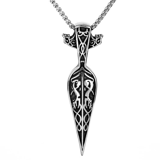 Hip-Hop European and American Viking Weapon Pendant Necklace