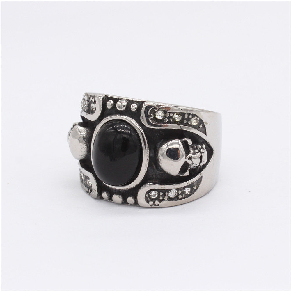Titanium Steel Skull Ring