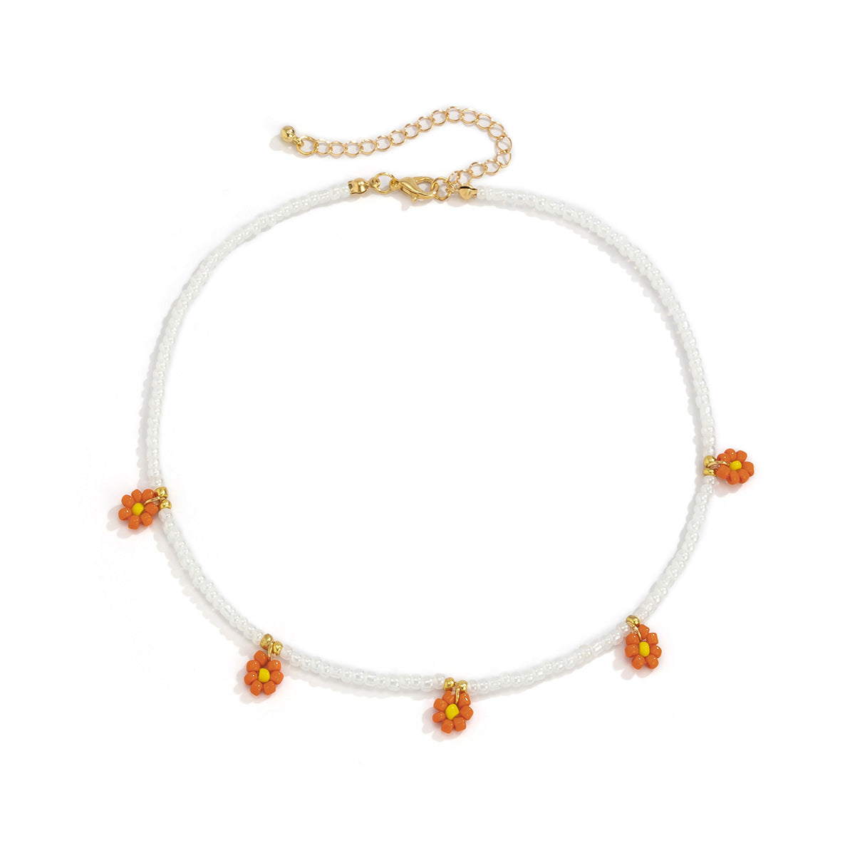 Planderful Vienna Verve Daisy Fringe Collarbone Necklace For Women Elegant Holiday Style