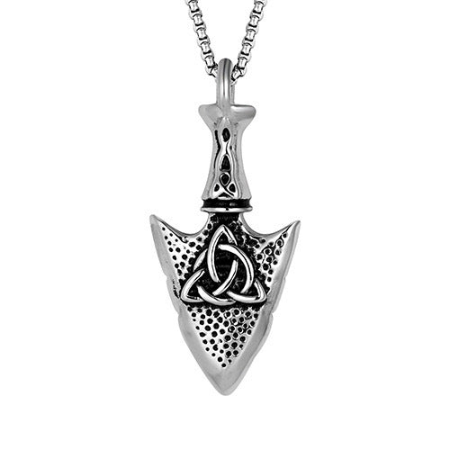 Stainless Steel Celtic Knot Arrow Pendant Durable For Men By Planderful Everyday Genie Hip Hop Necklace