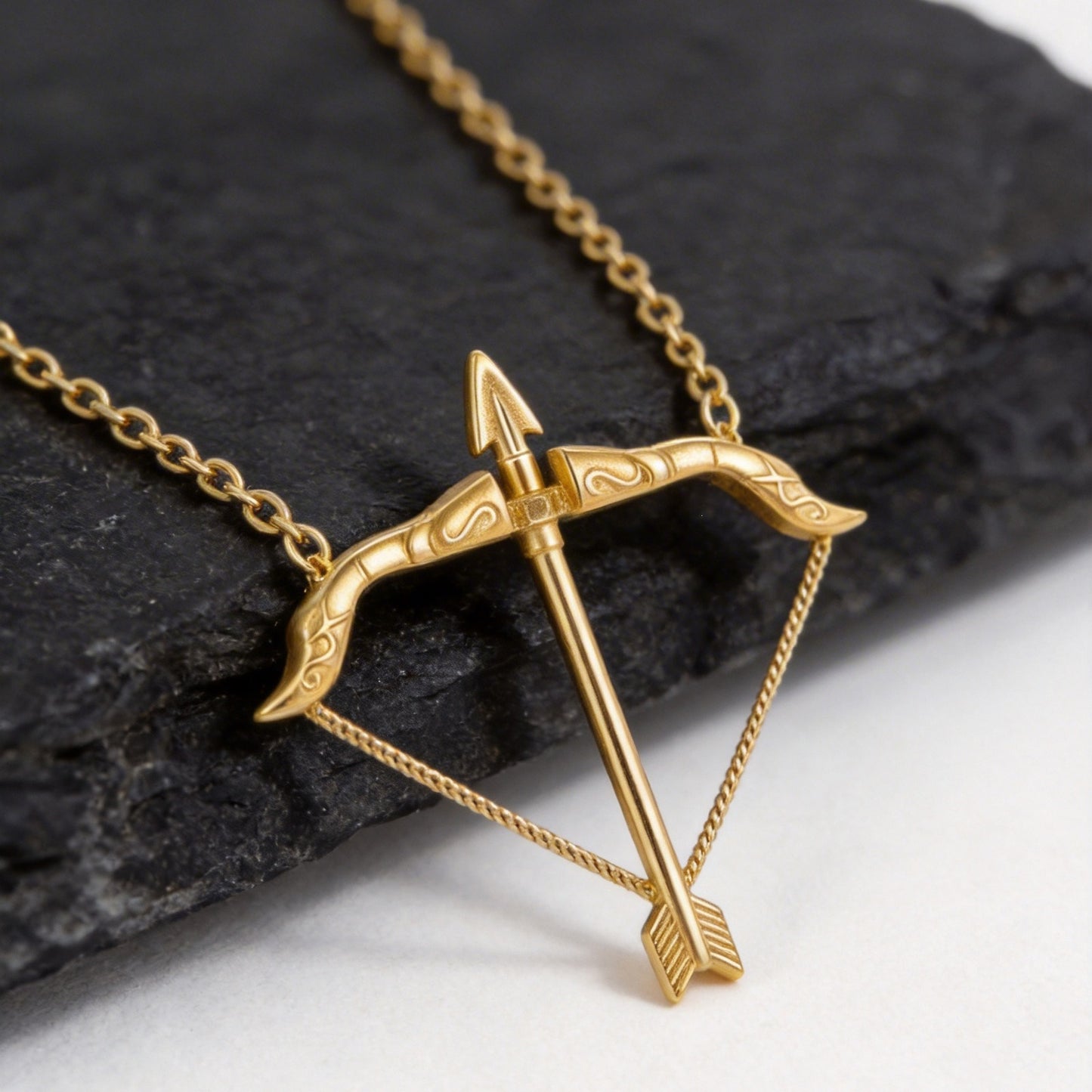 Necklace Design Stainless Steel Bow & Arrow Men's Necklace Young