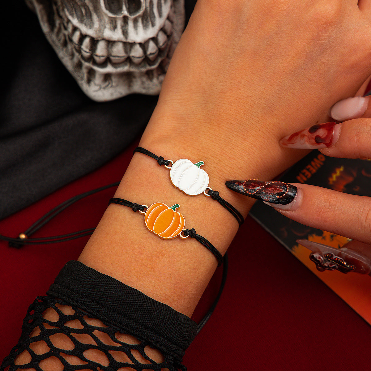 Planderful Vienna Verve Halloween Bracelet Versatile Ghost Pumpkin Cartoon Charm For Teens
