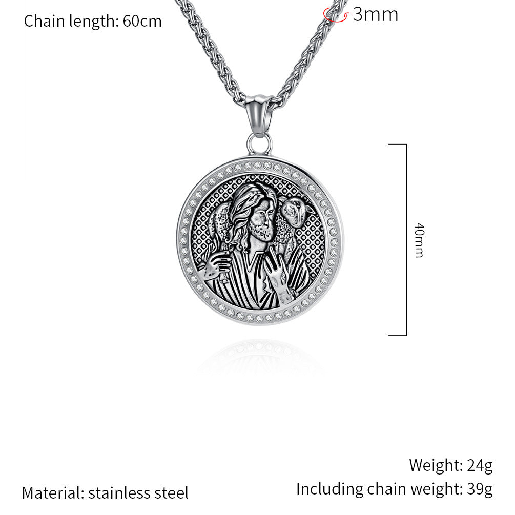 Planderful Everyday Genie Pendant Necklace Unisex Retro Relief Design Iconic Classic Culture For Men
