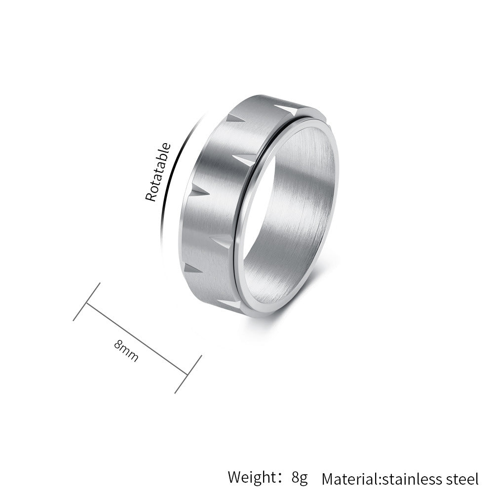 Planderful Everyday Genie Titanium Rotating Ring For Men Unisex Fade Resistant Durable Steel Statement