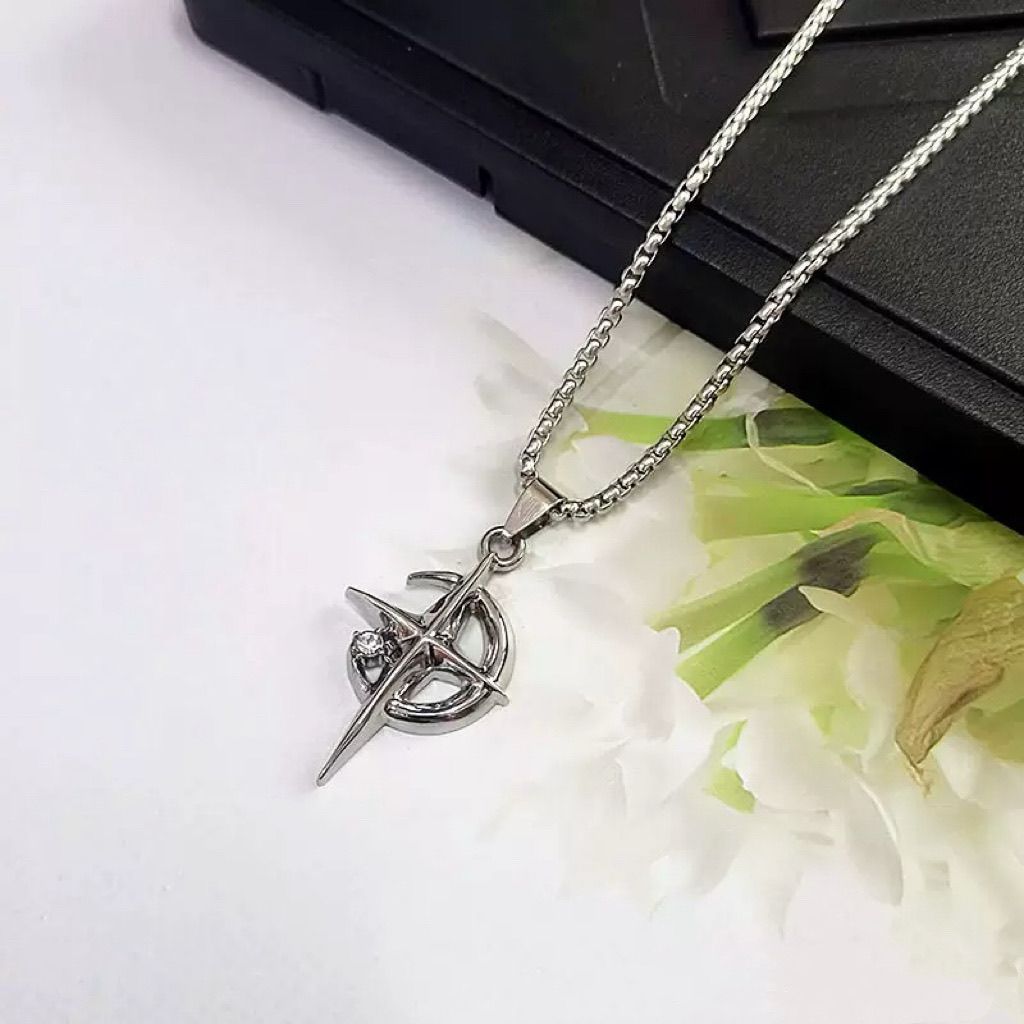 Planderful Jewelry Stainless Steel Zircon Star Necklace